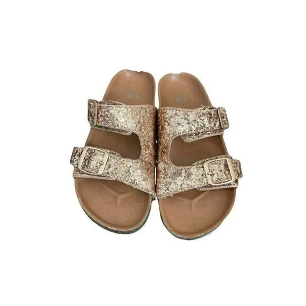 Gap Birkenstock Style Slide Sandals Gold